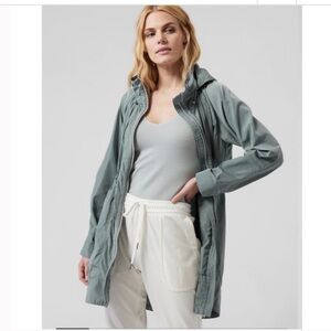 Athleta Drip Drop Hooded Jacket Minialmist Grey Women's Size XS